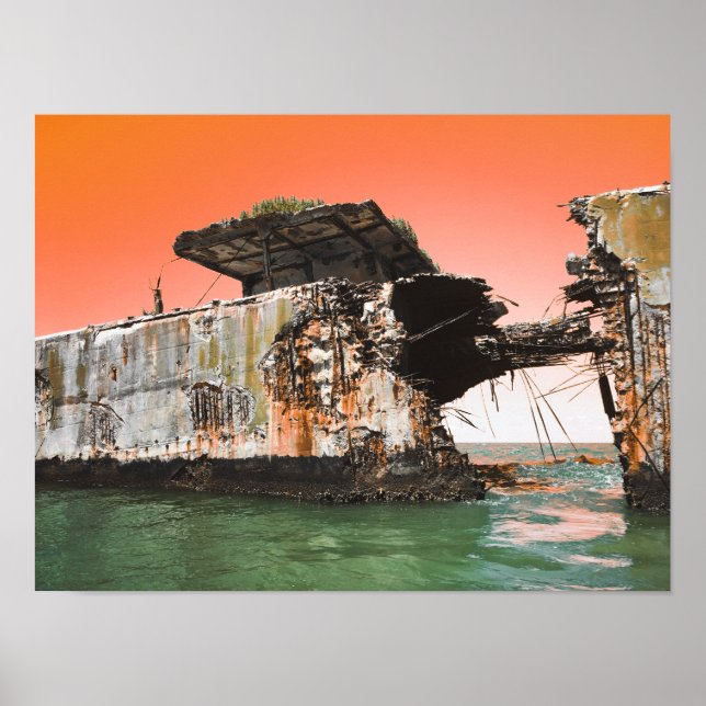 Poster naves de concreto kiptopeke dreamdazime (Frente)