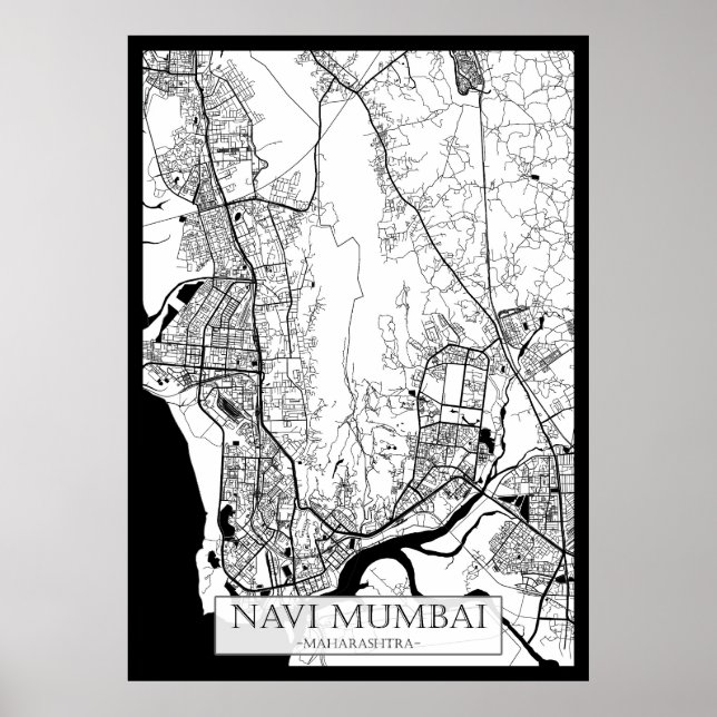 Poster Navi Mumbai Maharashtra Map (Frente)