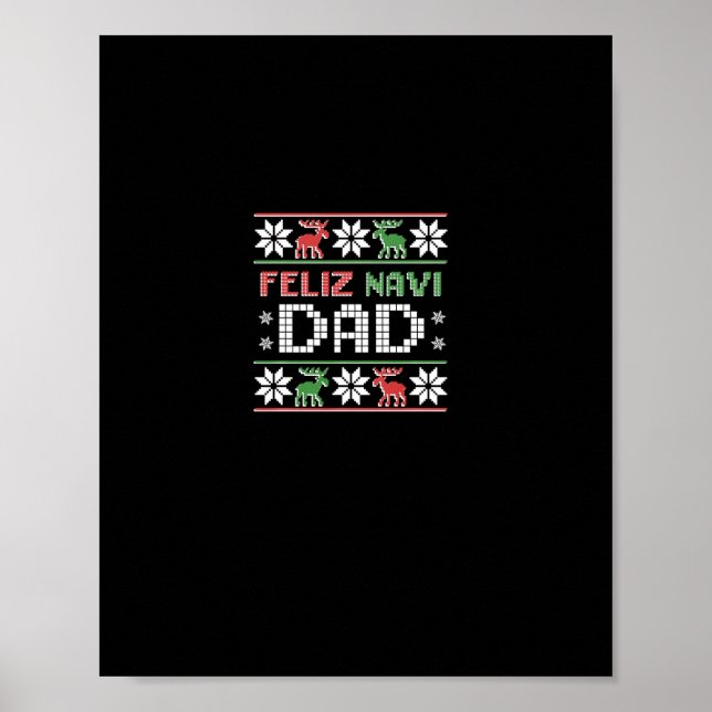 Poster Navi Pai Navidad Funny Christmas Ugly Sweater Fath (Frente)