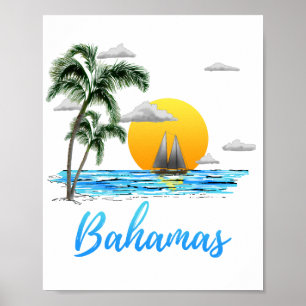 Poster Navigação das férias de Bahamas
