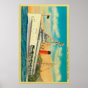 Poster Navio a vapor "Catalina" na ilha de Catalina do