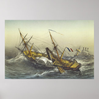 Poster Navio a vapor Fulton