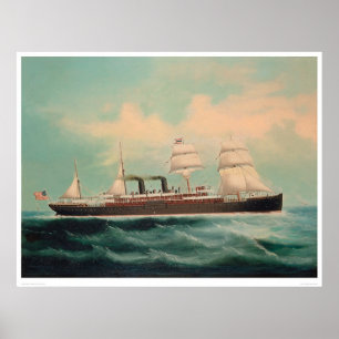 Pôster Navio a vapor S.S. China (1614A)