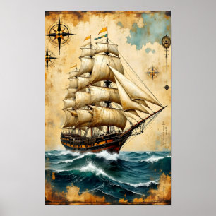 Poster Navio à Vela