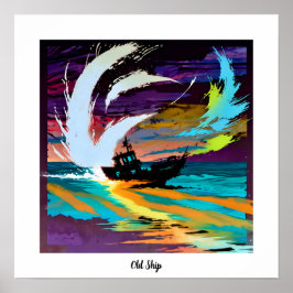 Poster navio abstrato