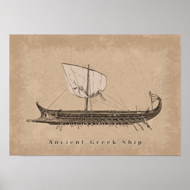 Poster Navio Antigo (Frente)