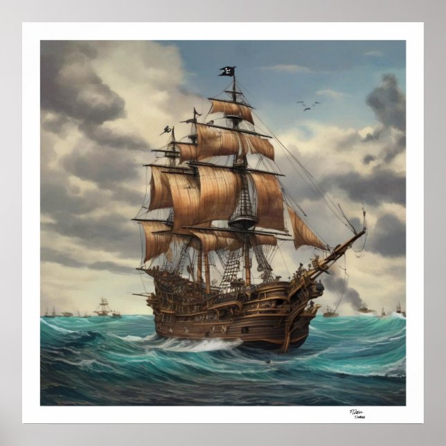 Poster Navio Antigo (Frente)