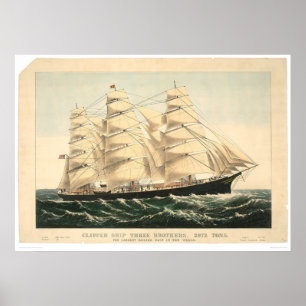 Poster Navio Clipper "Três Irmãos" (0406A)