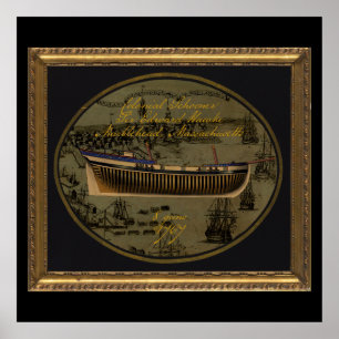 Poster Navio Colonial Americano Sir Edward Hawke