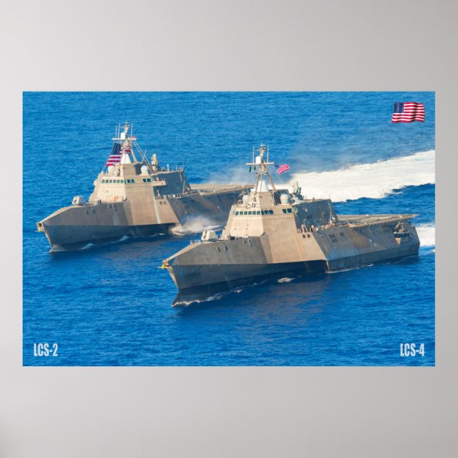 POSTER NAVIO DE COMBATE LITORAL - LCS-4 (Frente)