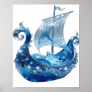 Poster NAVIO DE CRISTAL DE PRATA Engraçado