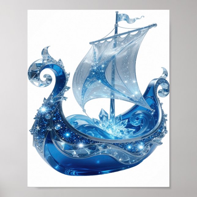 Poster NAVIO DE CRISTAL DE PRATA Engraçado (Frente)