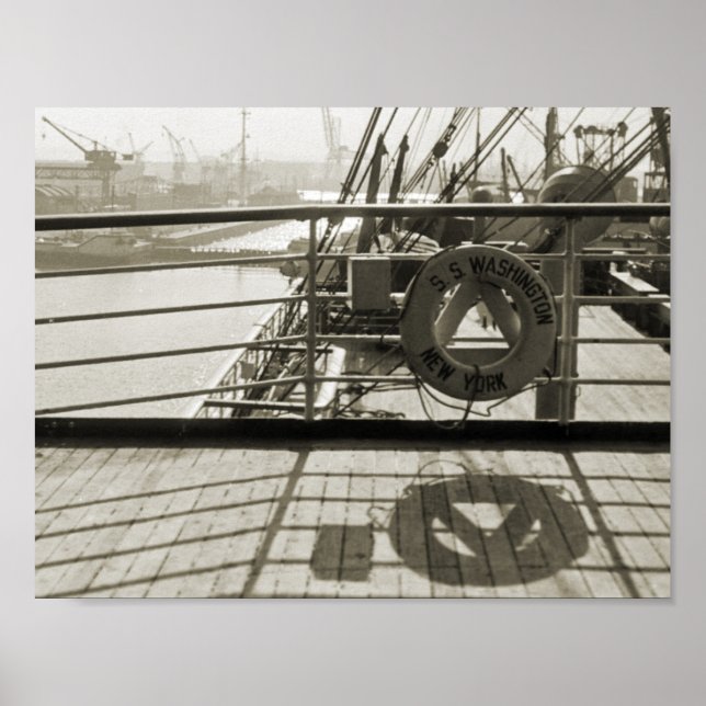 Poster Navio de cruzeiro de luxo de Washington - 1930 (Frente)