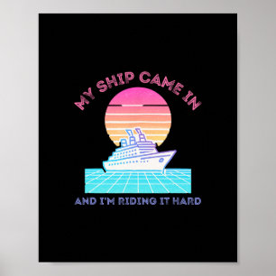 Poster Navio de Cruzeiro Divertido Viagem Férias Humor Pr