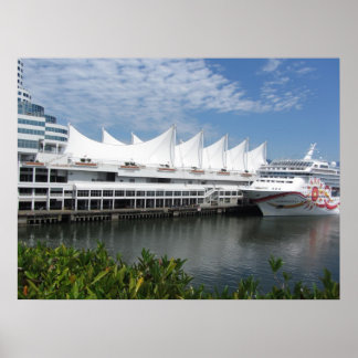 Pôster Navio de Cruzeiro em Vancouver, B.C. Canadá