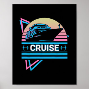 Poster Navio de Cruzeiro Retro