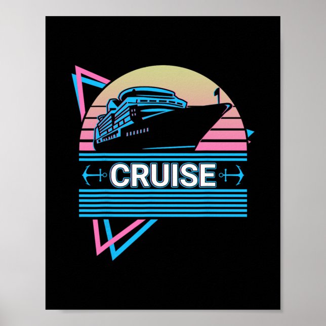 Poster Navio de Cruzeiro Retro (Frente)