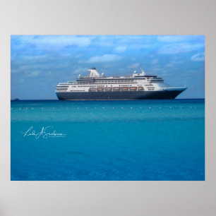 Poster Navio de cruzeiros no caribe