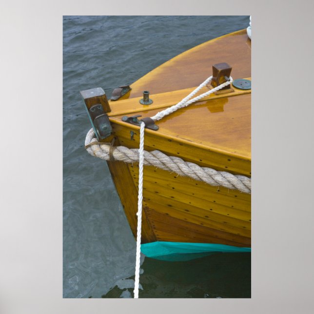 Poster Navio De Madeira Em Água (Frente)