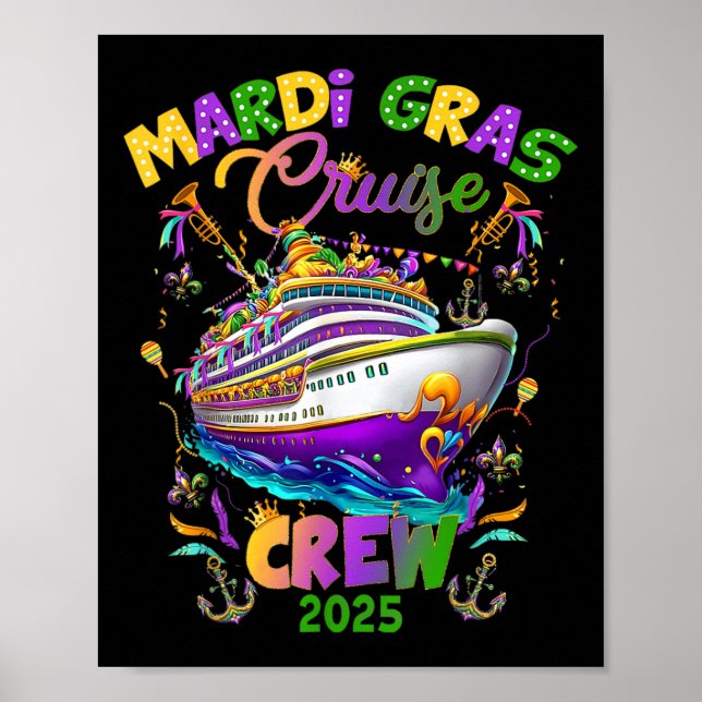 Poster Navio de Máscara de Cruzeiro Mardi Gras Cruise 202 (Frente)