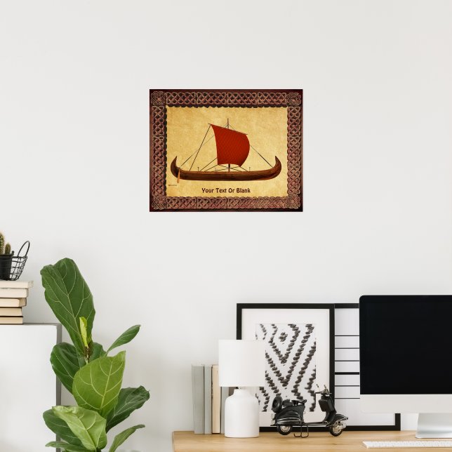 Poster Navio de navegação vermelho II (Escritório em casa)