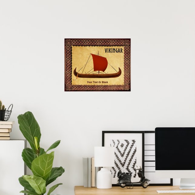 Poster Navio de navegação vermelho II (Escritório em casa)