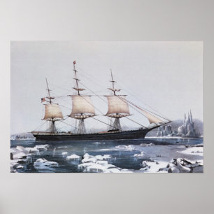 Pôster Navio de tosquiadeira "jaqueta vermelha "