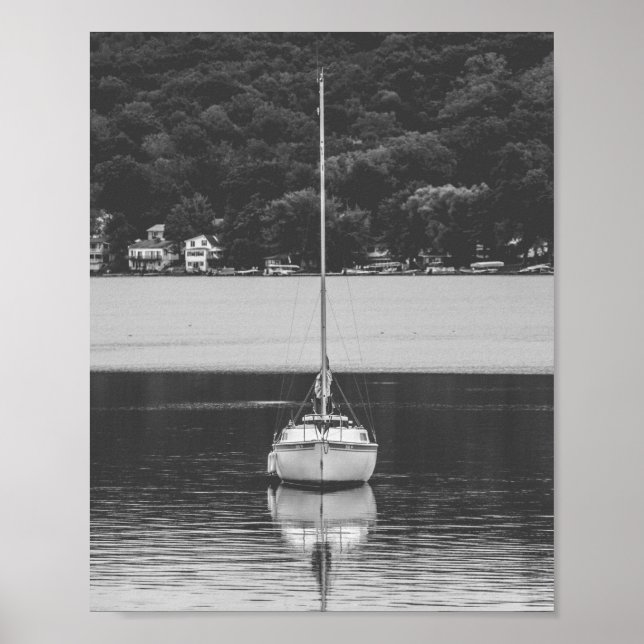 Poster Navio de vela no conesus Lake Archival (Frente)