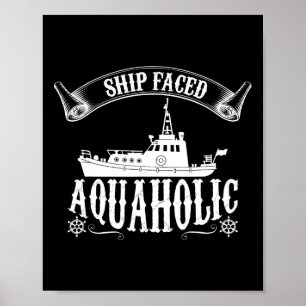 Poster Navio Enfrentou Aquaholic Boating Hilarious