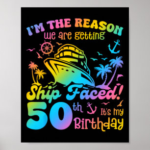 Poster Navio Enfrentou É Meu 50º Aniversário Cruzeiro Nav