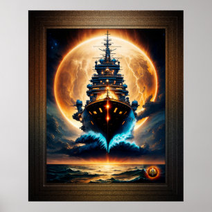 Poster Navio Fantástico Galático dos Mares por Xzendor7
