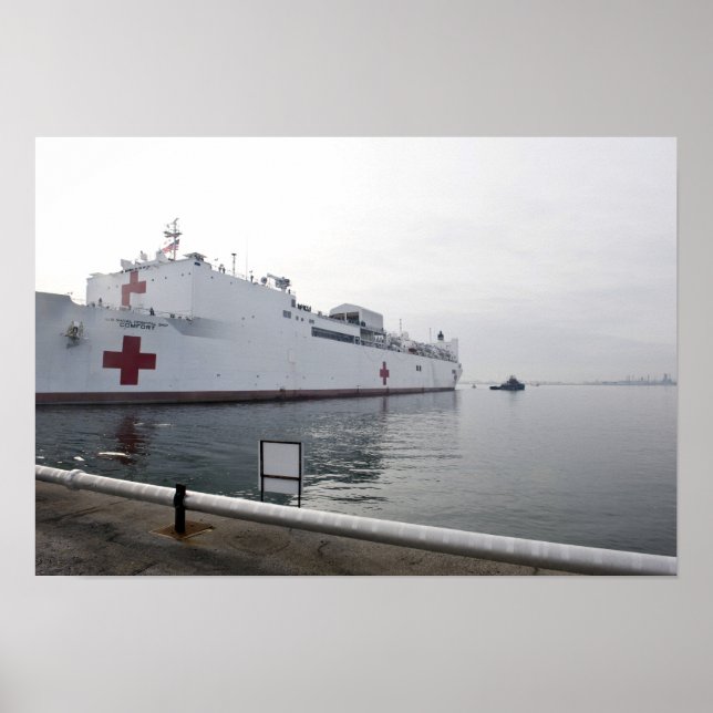 Poster Navio hospitalar do Comando Militar Sealift (Frente)
