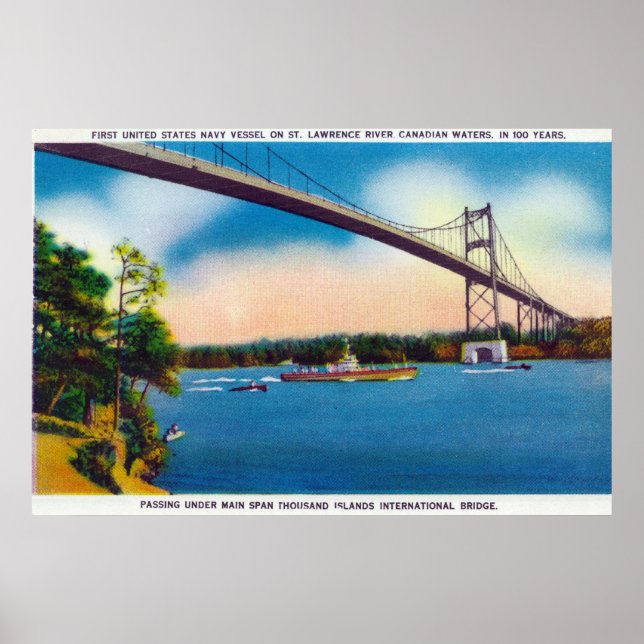 Pôster Navio Marinho dos EUA (Frente)