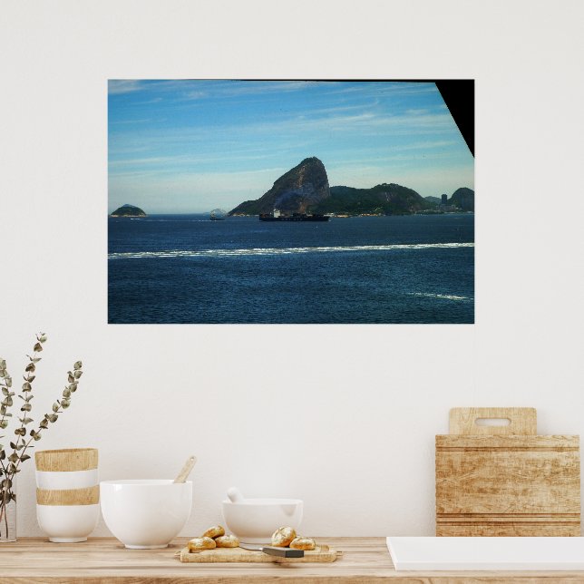 Poster Navio na baia (Cozinha)