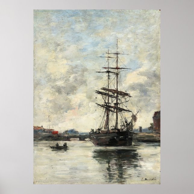 Poster Navio no Touques Eugene Boudin (Francês, 1824-189 (Frente)