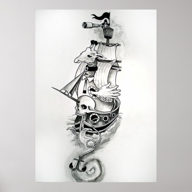 Poster Navio pirata estranho (Frente)