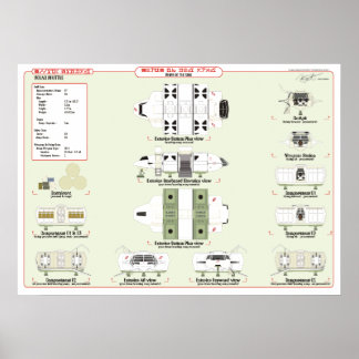 Pôster Navios da Frota: Ref. Shuttle Esquadrão. Gráfico