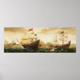 Poster Navios de guerra - Cornelis Verbeeck Fine Art Post