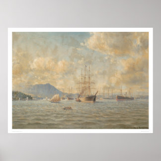 Pôster Navios de navegação em Anchor (1282)