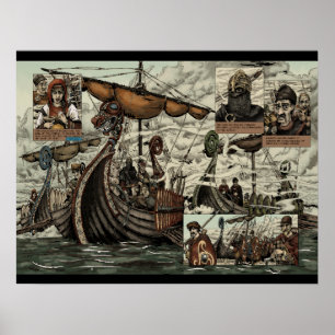 Poster Navios de Viking