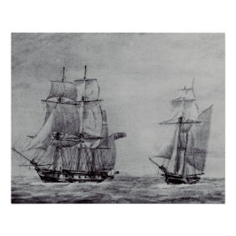 Pôster Navios Gráficos de Arte Fina Oceanic Trek