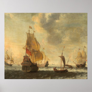 Poster Navios Holandeses - Adriaensz Bellevois Fine Art P