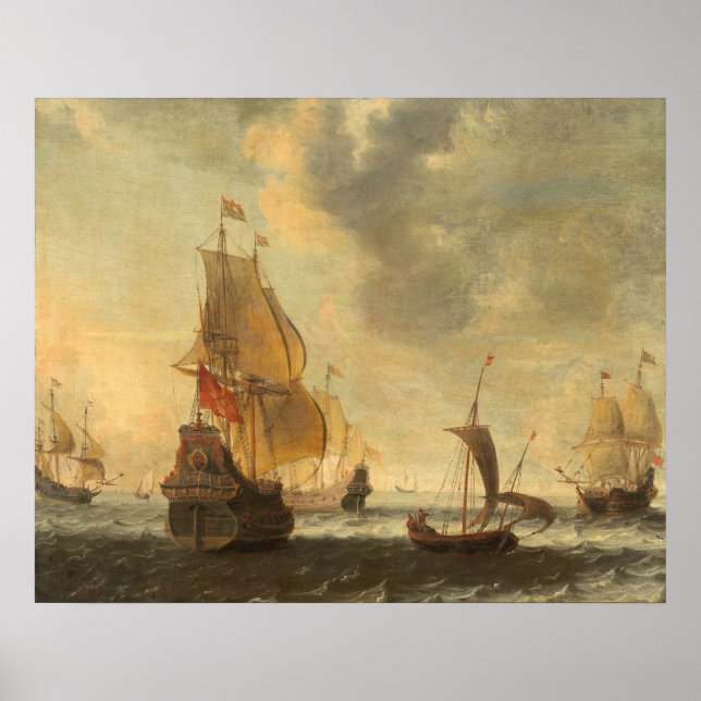 Poster Navios Holandeses - Adriaensz Bellevois Fine Art P (Frente)