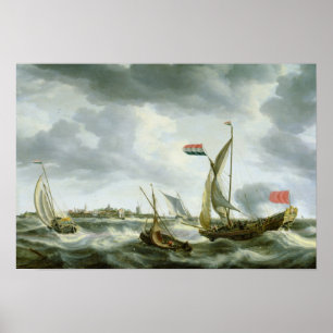 Poster Navios no mar