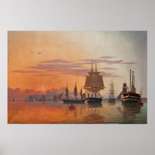 Poster Navios no rio Tagus   Carl Dahl