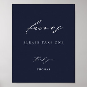 Poster Navy Blue Favor