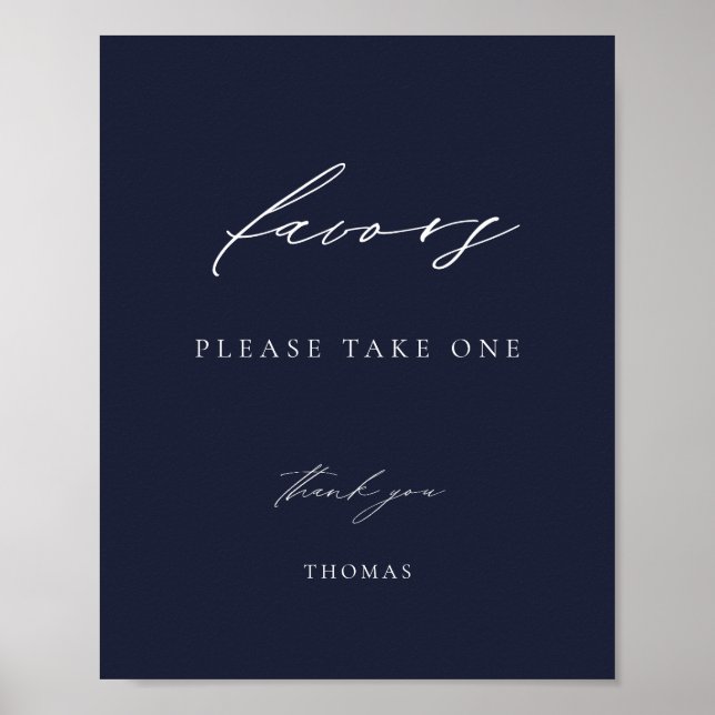 Poster Navy Blue Favor (Frente)
