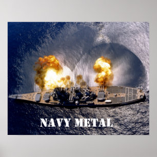 Poster navy metal
