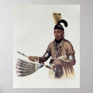 Poster Naw-Kaw ou 'Wood', chefe do Winnebago