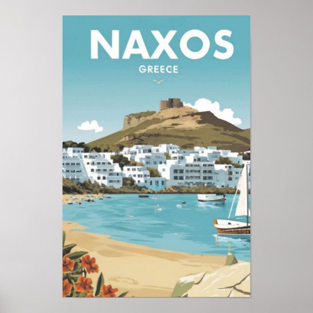 Poster Naxos Grécia Beach (Frente)